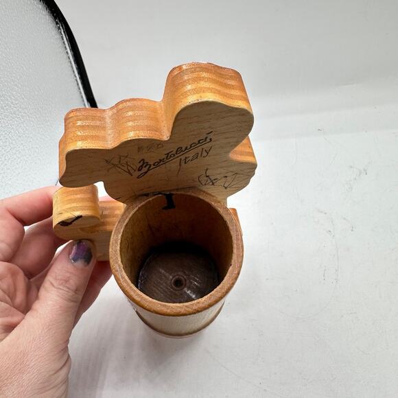 BARTOLUCCI of Italy Portapenne (Pencil Holder) wooden dog puppy handmade - Picture 4 of 10